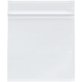 Plymor Zipper Reclosable Plastic Bags, 2 Mil, 4" x 4" (Pack of 200)