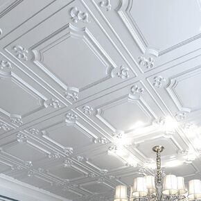 Art3d Drop Ceiling Tiles 24x24 in Black (12-Pack, 48 Sq.ft), Wainscoting Panels Glue Up 2x2