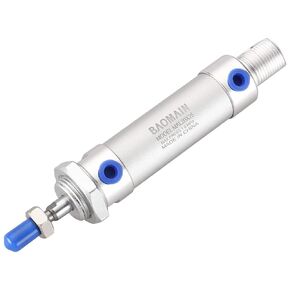 Baomain Mini Air Cylinder MAL 20 X 25 Single Male Thread Rod Dual Action 20 Bore 25 Stroke