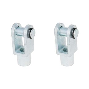 2pcs Air Cylinder, Rod Clevis End 78mm Length M16x1.5 Female Thread Y Connector