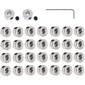 Plane Landing Gear Wheel Stop 0.12"/3.1mm Wheel Collar for RC Airplane Model Aircraft(30-Pack)