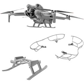 Mini 4 Pro Propeller Guard and Landing Gear, Quick Release Removable Propellers Protector and Foldable Extended Kit Landing Leg for DJI Mini 4 Pro Accessories