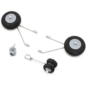 E-flite Landing Gear Set F-14 Tomcat 40mm Twin EFL01455 Wheels Gear Retracts & Accys