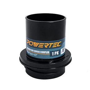 POWERTEC 70191 Screw End Quick Coupler for 2-1/2" Hose – Left-Hand Threaded Adapter, 2-1/4 x 2-1/2"