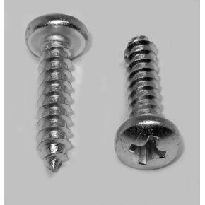 #4 x 1/2" inch Zinc Plate Pan Head Phillips Sheet Metal Wood Screws (100 Pack) PHSMS, by Fasteners DP