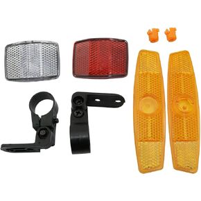 Cycling Reflector Kit 6PCS Front and Rear Bicycle Bike MTB Adjustable Reflector Kit