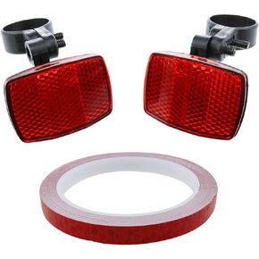 Bike Safety Warning Reflector Bicycle Reflectors Kit with Reflective Tape Bike Front and Rear Reflector Bike Accessories-2PCS