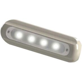 TACO Metals 4 LED Deck Light Flat Mount White Housing 4 LED Deck Light,