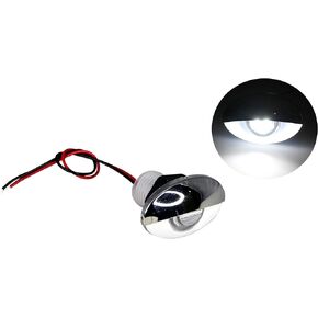 Pactrade Marine Auto RV Stainless Steel 316 Trailer Flush Mount LED Courtesy Accent Bezel 180° Downward Clear Lens Light