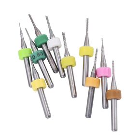 Carbide End Mill, 10pcs 0.5/0.6/0.7/0.8/0.9/1.0/1.1/1.2/1.3/1.4mm Carbide End Mill Milling Set Router Engraving Bits End, Deep Groove Ball Bearings