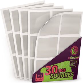 Large Double Sided Mounting Squares - Clear Poster Putty Non Marking - Sticky Tack for Wall Hanging - Removable Picture Hangers - Double Sided Rug and Carpet Tape - Double Sided Tape Heavy Duty