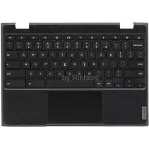 Palmrest Upper Case with US Keyboard and Touchpad Assembly Replacement for Lenovo Chromebook 11 100e 2nd Gen AMD AST 82CD 5CB0Z21474 (NOT for 100e Gen 2 Intel Version 81MB or MTK Version 81QB)