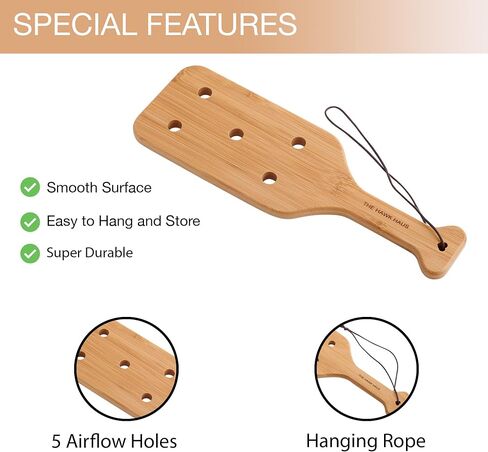 12 inch Bamboo Paddle with Airflow Holes Lightweight Greek Paddle for DIY Home Decoration Crafting Paddles for Kids Valentine’s Birthday Gift in Saudi Arabia