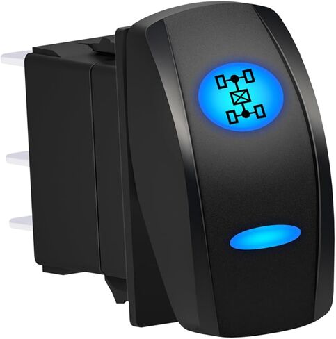 12 فولت قارب الروك التبديل أضواء سطح السفينة الأزرق Led 5Pin SPST ON Off تبديل التبديل مقاوم للماء البحرية يخت التبديل in Kuwait