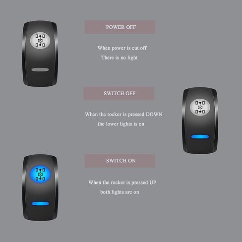 12 فولت قارب الروك التبديل أضواء سطح السفينة الأزرق Led 5Pin SPST ON Off تبديل التبديل مقاوم للماء البحرية يخت التبديل in Kuwait