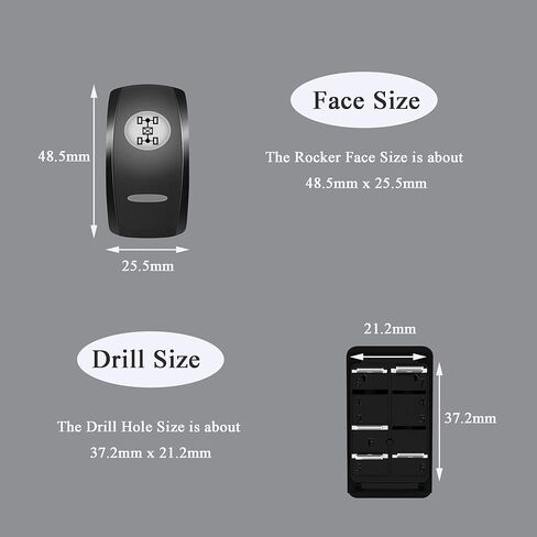 12 فولت قارب الروك التبديل أضواء سطح السفينة الأزرق Led 5Pin SPST ON Off تبديل التبديل مقاوم للماء البحرية يخت التبديل in Kuwait