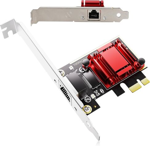 بطاقة شبكة PCIe بسرعة 2.5 جيجابت في الثانية - محول إيثرنت 2.5 جيجا/1 جيجا/100 ميجابت في الثانية، جودة الخدمة، WOL، تمهيد PXE، متوافق مع Windows/Linux/Mac in Kuwait