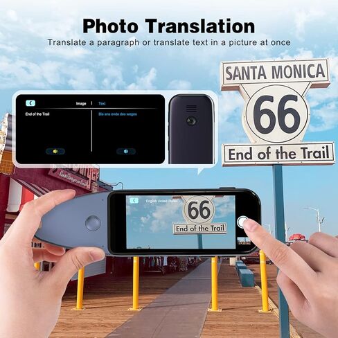 جهاز مترجم اللغة، Tendak 2-Way Instant Voice Translator 112 لغة OCR قارئ القلم الرقمي مع جهاز مترجم محمول بشاشة تعمل باللمس لمتعلمي اللغة الطلاب الذين يعانون من عسر القراءة in Kuwait