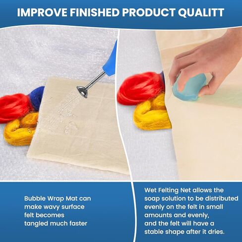 Ball Brause Sprinkler for Wet Felting, Sprinkler Ball Brauser, Wet Felting Water Sprinkler Supplies with 2Pcs Linen Water Sprinkler Spray for Felting Equipment in Kuwait