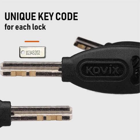 Kovix KNX6 الصلب 120dB صفارة الإنذار مكبح قرصي قفل 6 مللي متر قفل دبوس IP67 مقاوم للماء دراجة نارية الأمن الفلورسنت البرتقالي in Saudi Arabia