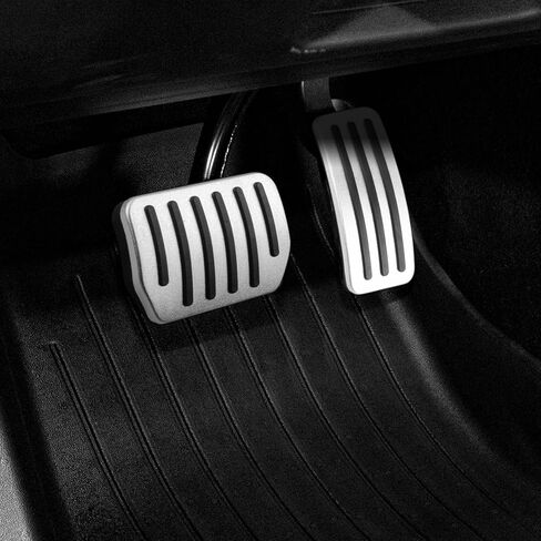 Motrobe 2016-2024 Tesla Model Y Model 3 Foot Pedal Pad Replacement Auto Aluminium Pedal Covers Accelerator Brake Foot Pedal Extenders Accessories(Set of 2) in Kuwait