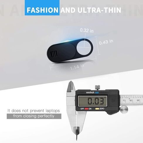 غطاء كاميرا الويب (لكاميرا المقصورة الداخلية موديل 3 YXS)، رفيع للغاية 0.03 بوصة لجهاز iPad MacBook Pro وكمبيوتر iMac وغطاء كاميرا الكمبيوتر المحمول منزلق in Kuwait