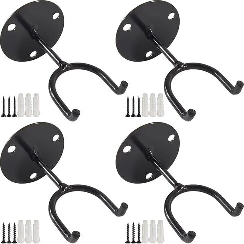 4PCS Baseball bat Holders Memorabilia Baseball Bat Display - Multipurpose Sturdy Bat Holder - Bat Hooks for Baseball & Softball Bat - Rack Holder Wall Mounted Display Hanger,Black in Saudi Arabia