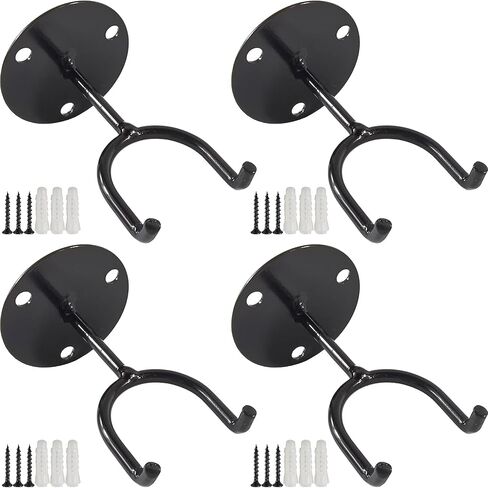 4PCS Baseball bat Holders Memorabilia Baseball Bat Display - Multipurpose Sturdy Bat Holder - Bat Hooks for Baseball & Softball Bat - Rack Holder Wall Mounted Display Hanger,Black in Saudi Arabia