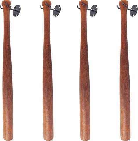 4PCS Baseball bat Holders Memorabilia Baseball Bat Display - Multipurpose Sturdy Bat Holder - Bat Hooks for Baseball & Softball Bat - Rack Holder Wall Mounted Display Hanger,Black in Saudi Arabia