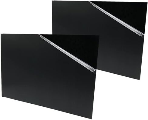 قطعتان من ورق الأكريليك الأسود مقاس 8 × 12 × 0.04 بوصة من صفائح ABS البلاستيكية الصلبة، ورقة زجاج شبكي سوداء، لوح أكريليك ذو سطح أملس مع ورق واقي، ورقة زجاج شبكي بلاستيكية ملونة لأعمال الحرف اليدوية in Saudi Arabia