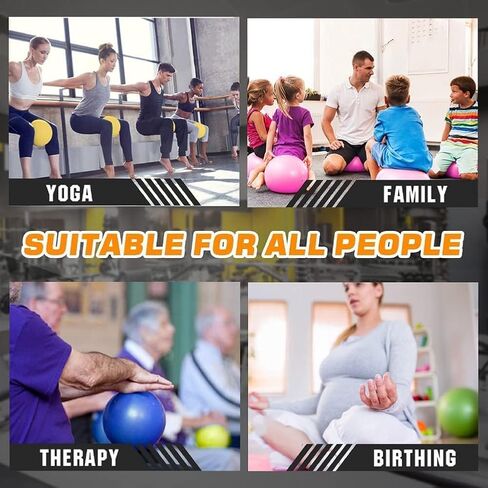 Exercise Pilates Ball Mini 9 inch Exercise Barre Ball for Yoga,Stability Exercise Training Gym Anti Burst and Slip Resistant Balls Physical Therapy Improves Balance, Core Strength Pack of 3 in Saudi Arabia