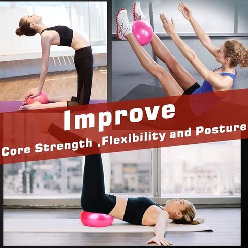 Exercise Pilates Ball Mini 9 inch Exercise Barre Ball for Yoga,Stability Exercise Training Gym Anti Burst and Slip Resistant Balls Physical Therapy Improves Balance, Core Strength Pack of 3 in Saudi Arabia