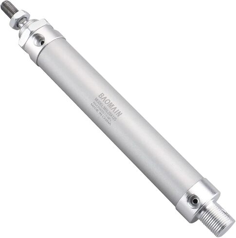 Baomain Mini Pneumatic Air Cylinder MAL 25 X 125 Single Male Thread Rod Dual Action 25mm(1 inch) Bore 125mm(5 inch) Stroke in Saudi Arabia