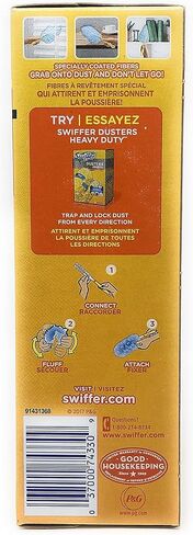 Procter & Gamble 74330 Dusters Starter Kit، ألياف قفل الغبار، 6 مقابض، أزرق/أصفر، رائحة مكتسبة in Kuwait