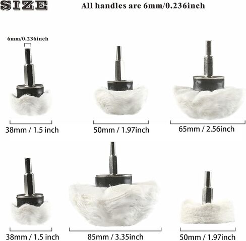 عجلة تلميع للمثقاب، مجموعة تلميع العجلات 11 قطعة للمثقاب مع أعمدة سداسية 0.25 بوصة، أداة تلميع على شكل عجلة لإطارات المصابيح الأمامية للسيارة متعددة الألومنيوم والكروم والفولاذ المقاوم للصدأ. in Kuwait
