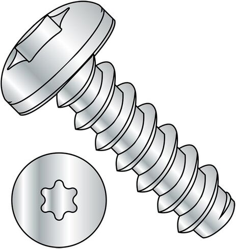 Small Parts 0608BTP Steel Sheet Metal Screw, Zinc Plated, Pan Head, Star Drive, Type B, #6-20 Thread Size, 1/2" Length (Pack of 100) in Saudi Arabia