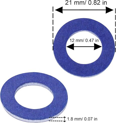 10pcs 12mm Aluminum Oil Drain Plug Gaskets Crush Washers Seals, Replacement for The Part # 90430-12031 Compatible with Lexus Toyota Scion CT200h ES350 Prius Tundra Sienna Tacoma 4Runner RAV4 in Kuwait
