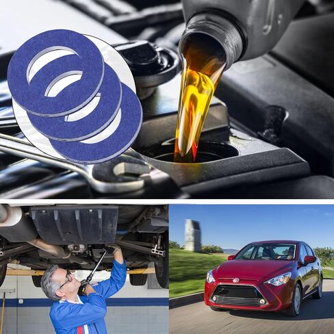 10pcs 12mm Aluminum Oil Drain Plug Gaskets Crush Washers Seals, Replacement for The Part # 90430-12031 Compatible with Lexus Toyota Scion CT200h ES350 Prius Tundra Sienna Tacoma 4Runner RAV4 in Kuwait