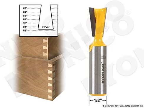 YONICO Dovetail Router Bit 14 Degree X 1/2-Inch 1/4-Inch Shank 14114q in Saudi Arabia