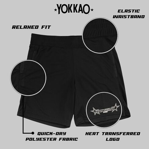 YOKKAO Muay Thai Boxing Shorts - شورتات التمرين للمؤسسة | شورت تمرين متين ومتعدد الاستخدامات للجنسين للصالة الرياضية والفنون القتالية in Kuwait