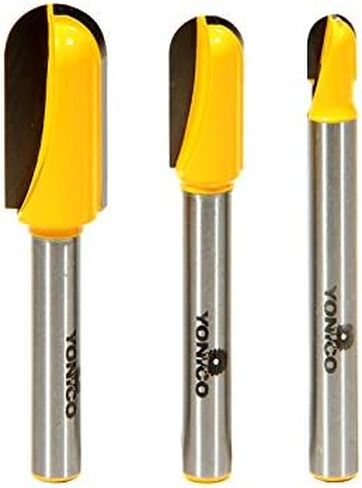 YONICO Round Nose Core Box Router Bit Set 3 Bit 1/4-Inch Shank 14360q in Saudi Arabia
