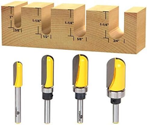 YONICO Round Nose Core Box Router Bit Set 3 Bit 1/4-Inch Shank 14360q in Saudi Arabia