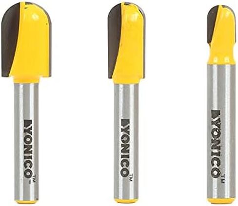 YONICO Round Nose Core Box Router Bit Set 3 Bit 1/4-Inch Shank 14360q in Saudi Arabia