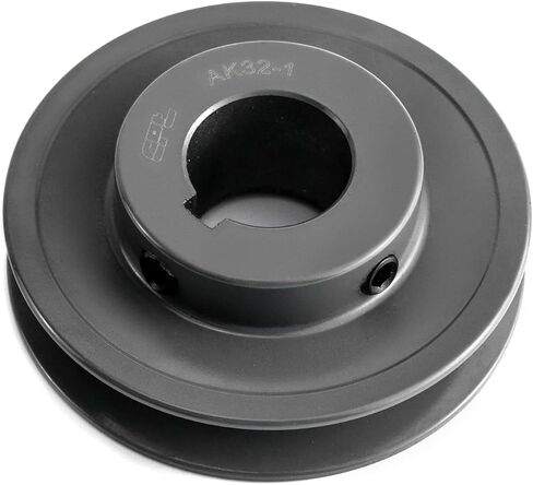 QWORK AK321 Single Groove Web Sheaves, 3.25" OD 1" Bore V-Belt Sheave, A Belt Section, Cast Iron,for V-Belt in Saudi Arabia
