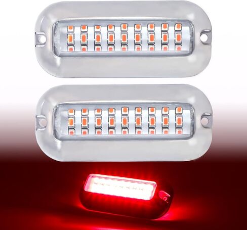 (عبوة من 2) مصابيح بحرية بيضاء للملاحة 27 مصباح LED لعلامات الإبحار مع غطاء من الفولاذ المقاوم للصدأ يستخدم لقوارب الصيد واليخوت المقاومة للماء 10-30 فولت تيار مستمر in Kuwait