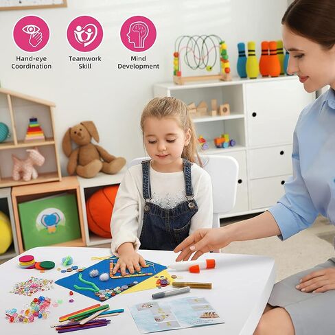 VigorFun Arts and Crafts Supplies for Kids, 1500+ Piece DIY Craft Kit Library in a Box for Kids Ages 4 5 6 7 8 9, Crafting School Activity Supplies, Gift Ideas for Preschool Kids Project Activities in Saudi Arabia