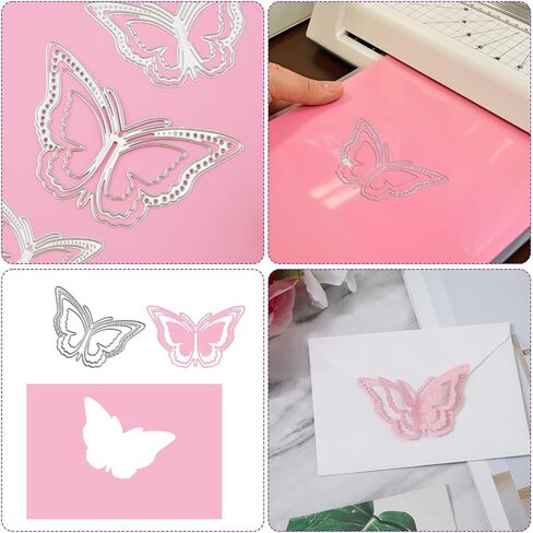 3pcs 3D Butterfly Metal Die Cuts, Butterfly Die Cuts for Card Making Butterfly Frame Cutting Dies for DIY Crafts Scrapbooking Decorative Embossing in Saudi Arabia