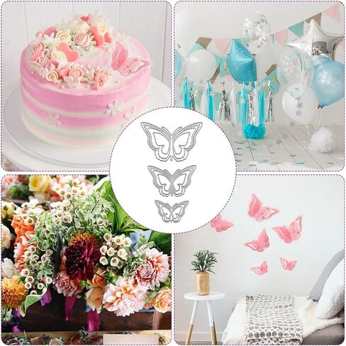 3pcs 3D Butterfly Metal Die Cuts, Butterfly Die Cuts for Card Making Butterfly Frame Cutting Dies for DIY Crafts Scrapbooking Decorative Embossing in Saudi Arabia
