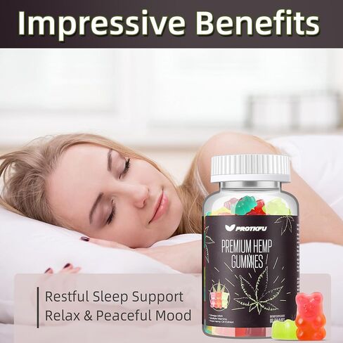 Premium Hemp Gummies - Fruity Gummy Bear with Hemp Oil High Potency for Deep and Healthy Bеdtime - Omega 3 Supplement with Hemp Oil in Kuwait