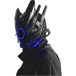punk Mask, Halloween Cosplay Fit Party Music Festival Accessories with Light in Saudi Arabia